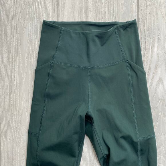 Girlfriend Collective Hunter Green High Waist Capri Leggings Size X-Small XS - Picture 7 of 9